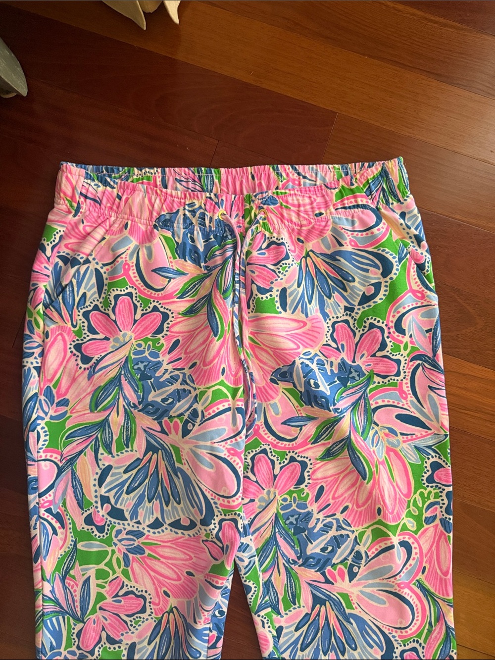 Lilly Pulitzer Pink Multicolor Floral Stretch Leggings - Picture 2 of 6